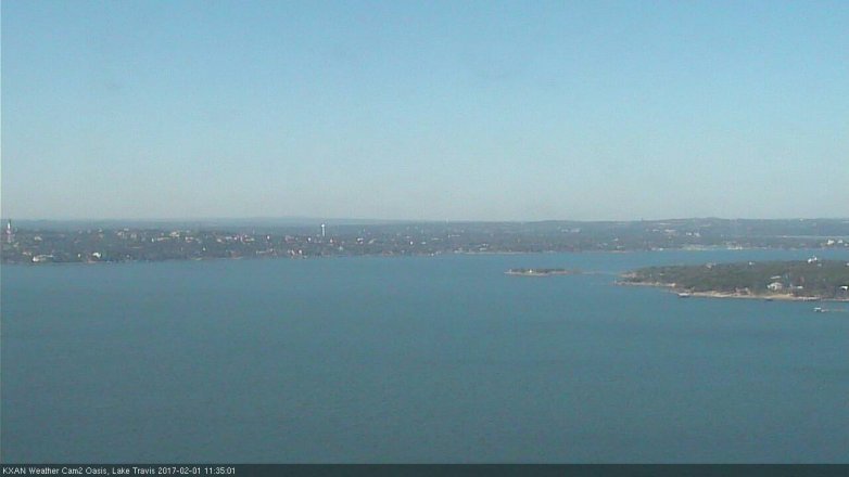 Lake Travis webcam, February 1, 2017 11:00 AM CT