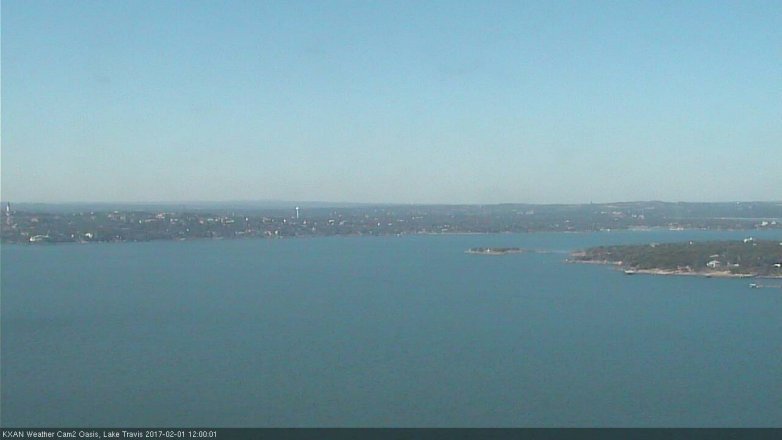 Lake Travis webcam, February 1, 2017 11:30 AM CT