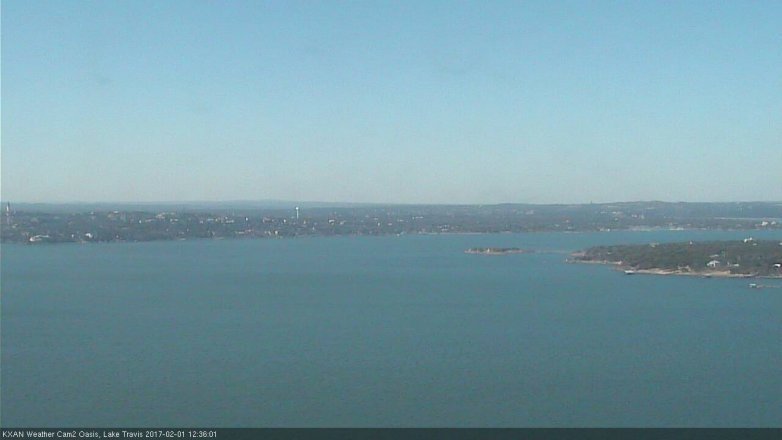 Lake Travis webcam, February 1, 2017 11:50 AM CT