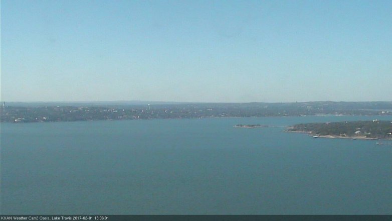 Lake Travis webcam, February 1, 2017 12:25 PM CT