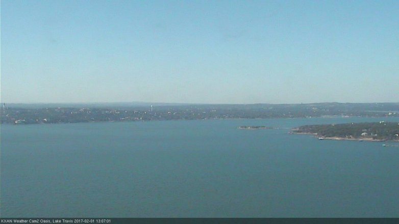 Lake Travis webcam, February 1, 2017 12:35 PM CT