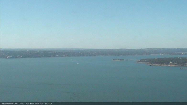 Lake Travis webcam, February 1, 2017 12:55 PM CT