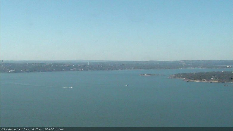Lake Travis webcam, February 1, 2017 1:00 PM CT