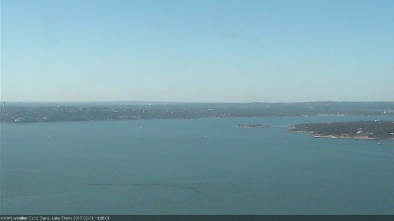 Lake Travis webcam, February 1, 2017 1:05 PM CT