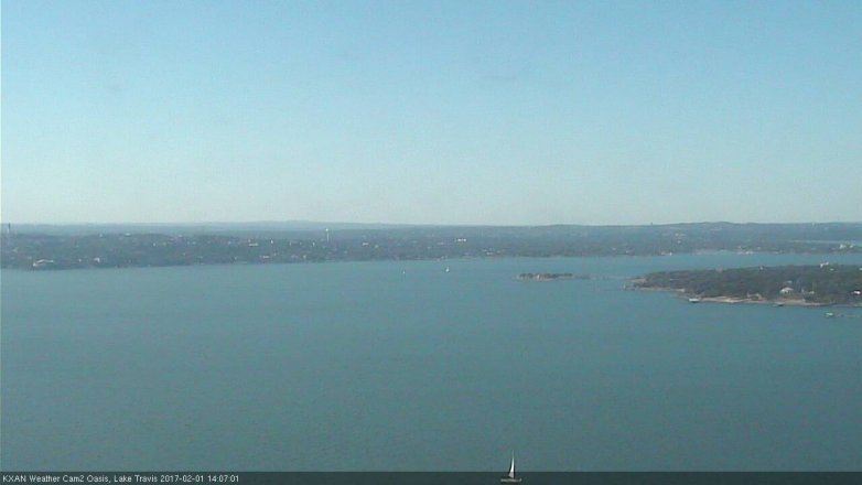 Lake Travis webcam, February 1, 2017 1:30 PM CT