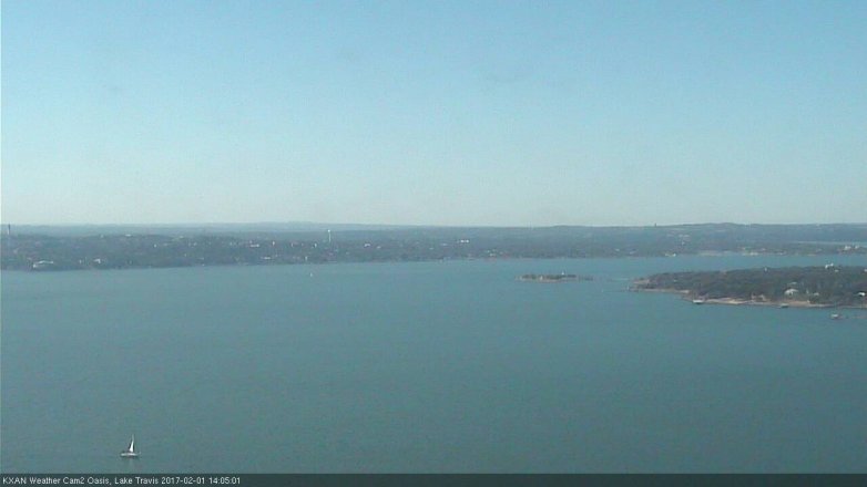 Lake Travis webcam, February 1, 2017 1:35 PM CT