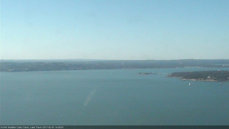 Lake Travis webcam, February 1, 2017 1:55 PM CT