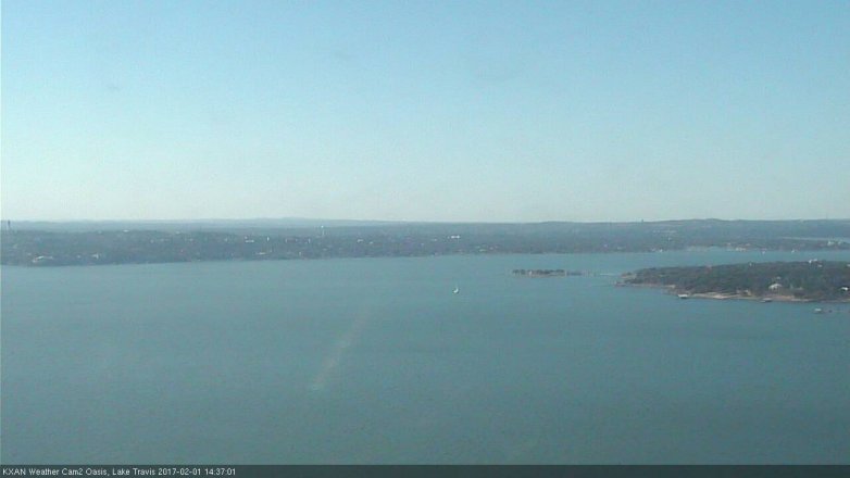 Lake Travis webcam, February 1, 2017 2:00 PM CT