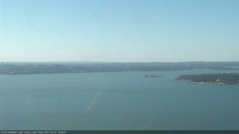 Lake Travis webcam, February 1, 2017 2:05 PM CT