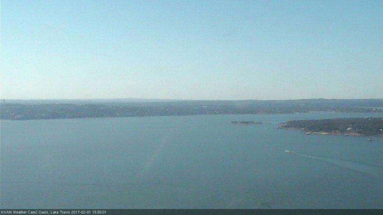Lake Travis webcam, February 1, 2017 2:35 PM CT