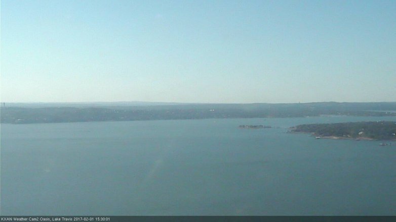 Lake Travis webcam, February 1, 2017 2:45 PM CT