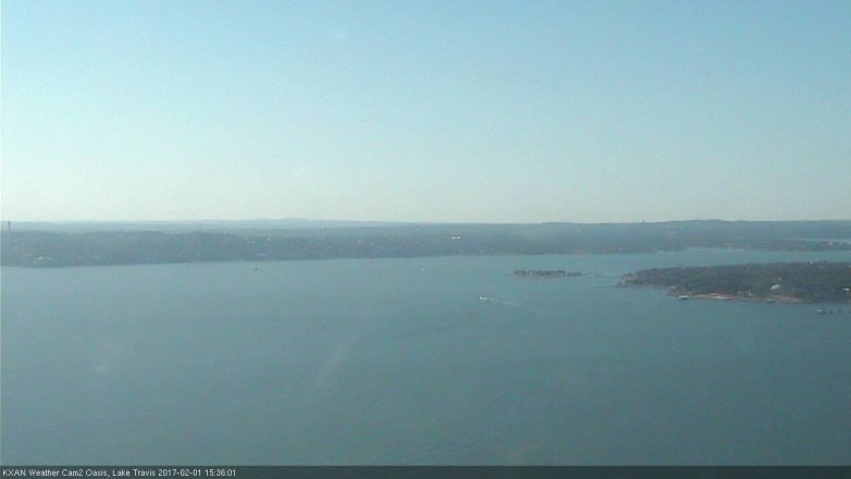 Lake Travis webcam, February 1, 2017 2:55 PM CT