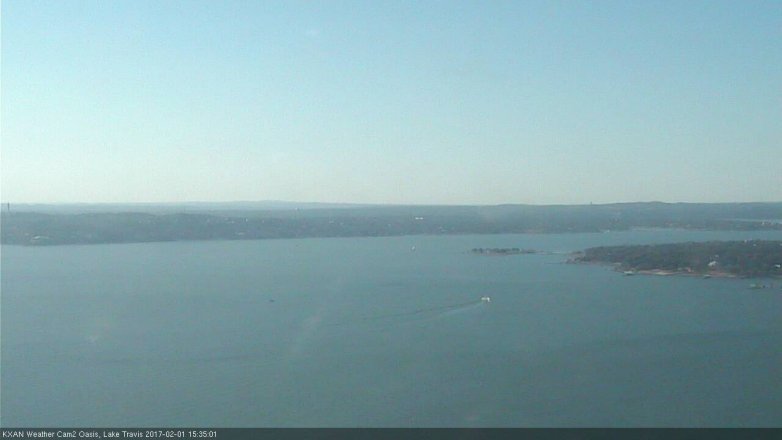 Lake Travis webcam, February 1, 2017 3:00 PM CT