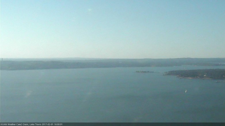 Lake Travis webcam, February 1, 2017 3:15 PM CT