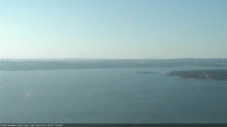Lake Travis webcam, February 1, 2017 3:20 PM CT