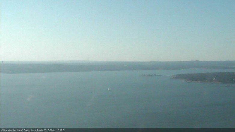 Lake Travis webcam, February 1, 2017 3:25 PM CT