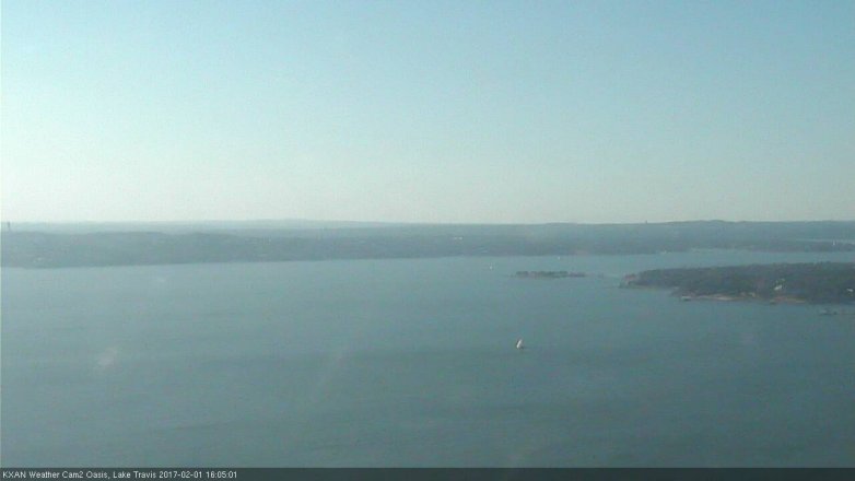 Lake Travis webcam, February 1, 2017 3:35 PM CT