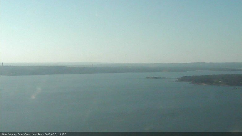 Lake Travis webcam, February 1, 2017 3:50 PM CT