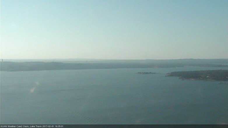 Lake Travis webcam, February 1, 2017 3:55 PM CT