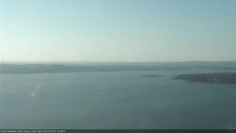 Lake Travis webcam, February 1, 2017 4:05 PM CT