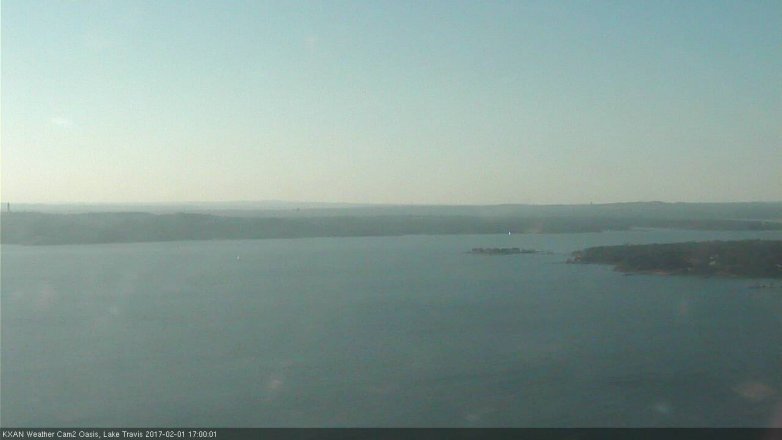 Lake Travis webcam, February 1, 2017 4:25 PM CT