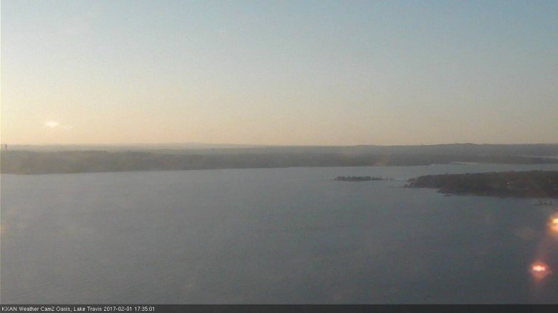 Lake Travis webcam, February 1, 2017 4:55 PM CT