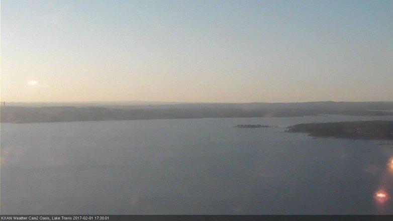 Lake Travis webcam, February 1, 2017 5:00 PM CT