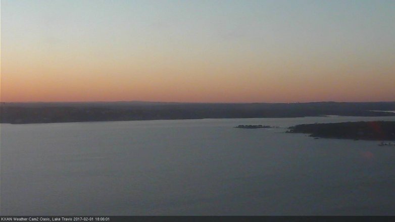 Lake Travis webcam, February 1, 2017 5:15 PM CT