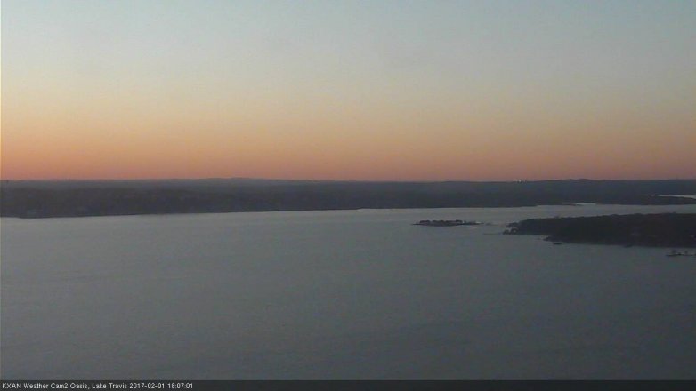 Lake Travis webcam, February 1, 2017 5:25 PM CT
