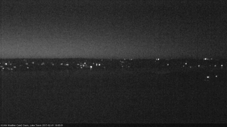 Lake Travis webcam, February 1, 2017 6:25 PM CT