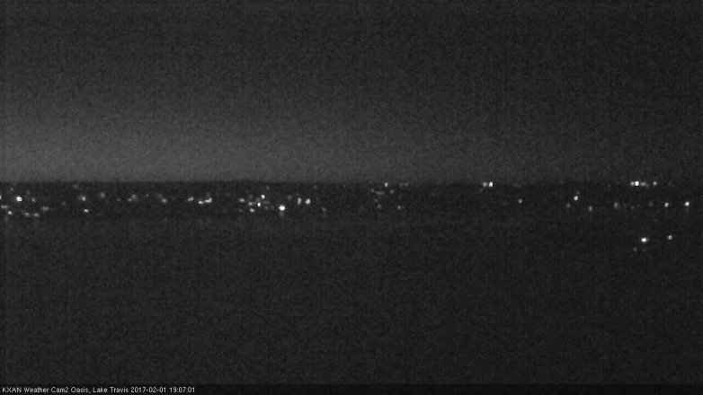Lake Travis webcam, February 1, 2017 6:30 PM CT