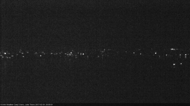 Lake Travis webcam, February 1, 2017 7:20 PM CT