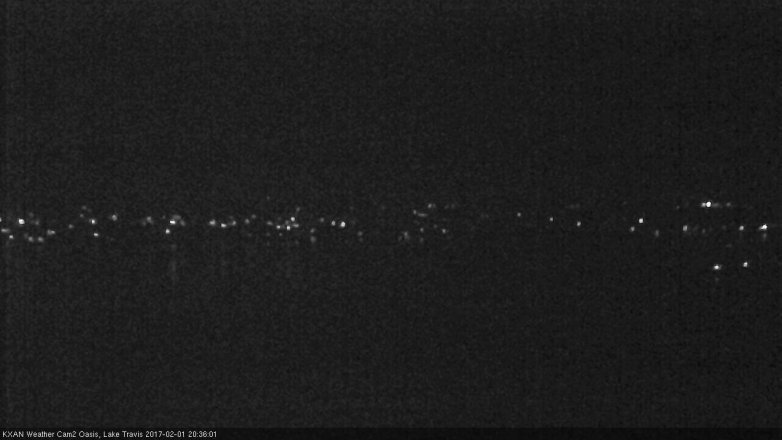 Lake Travis webcam, February 1, 2017 7:45 PM CT