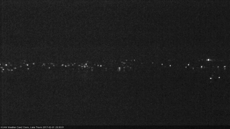Lake Travis webcam, February 1, 2017 8:00 PM CT