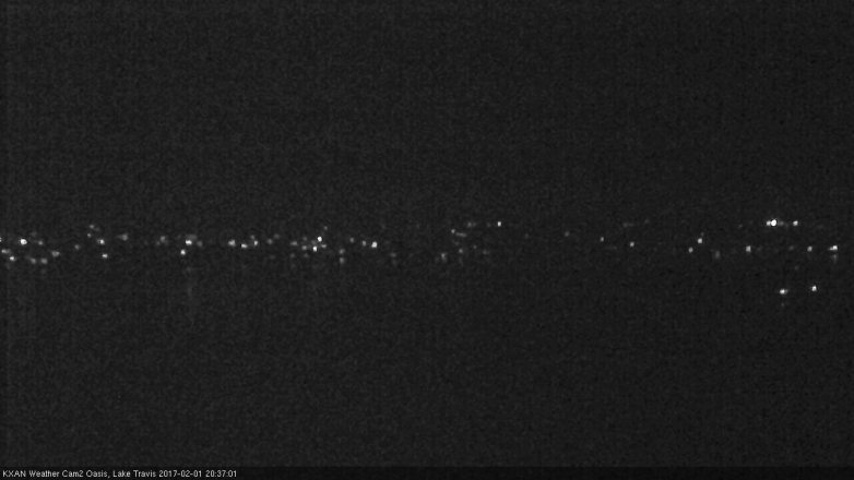 Lake Travis webcam, February 1, 2017 8:05 PM CT