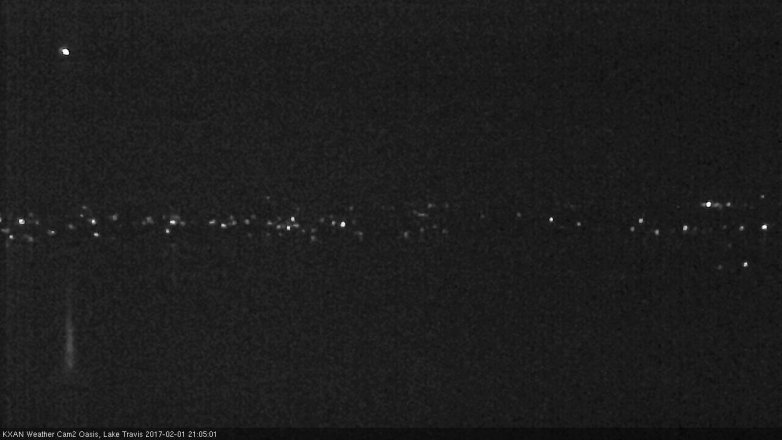 Lake Travis webcam, February 1, 2017 8:25 PM CT