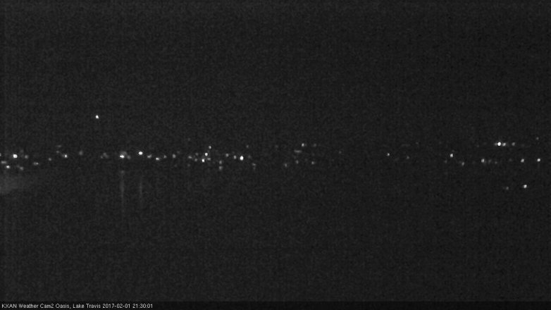 Lake Travis webcam, February 1, 2017 8:40 PM CT