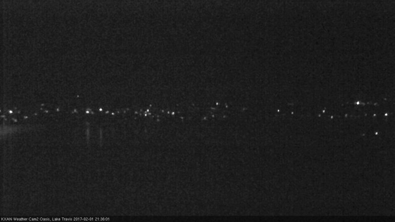 Lake Travis webcam, February 1, 2017 8:45 PM CT