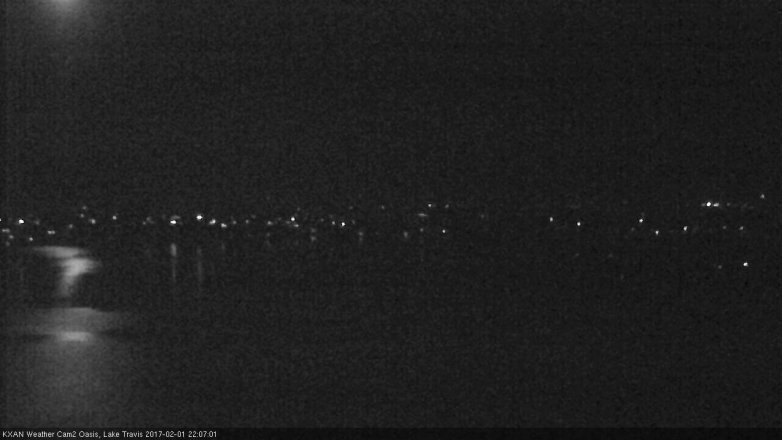Lake Travis webcam, February 1, 2017 9:10 PM CT