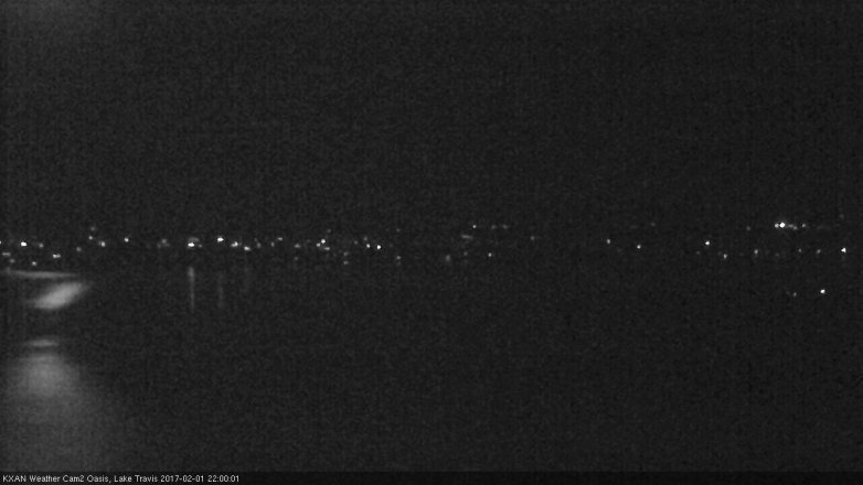 Lake Travis webcam, February 1, 2017 9:15 PM CT
