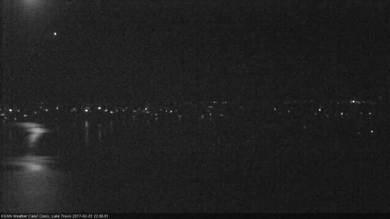 Lake Travis webcam, February 1, 2017 9:25 PM CT