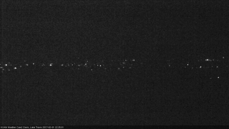 Lake Travis webcam, February 1, 2017 9:45 PM CT