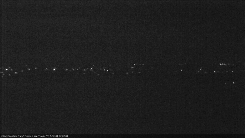 Lake Travis webcam, February 1, 2017 9:50 PM CT