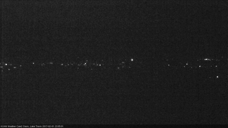 Lake Travis webcam, February 1, 2017 10:20 PM CT