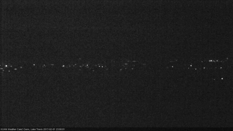 Lake Travis webcam, February 1, 2017 10:25 PM CT