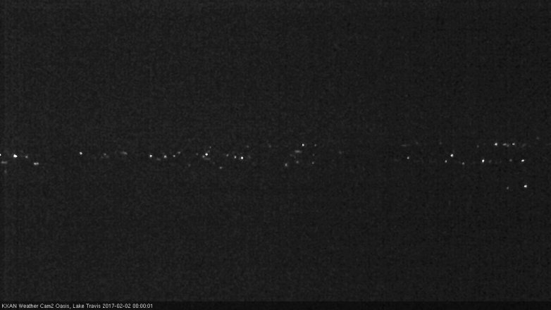Lake Travis webcam, February 1, 2017 11:05 PM CT