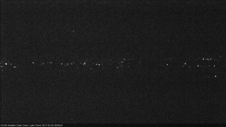 Lake Travis webcam, February 1, 2017 11:10 PM CT