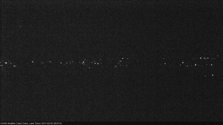 Lake Travis webcam, February 1, 2017 11:30 PM CT