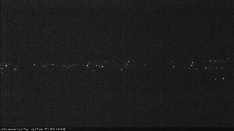 Lake Travis webcam, February 1, 2017 11:45 PM CT