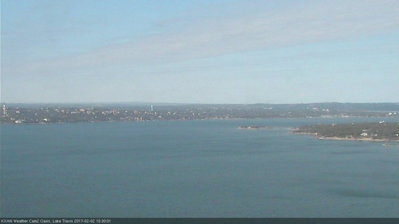 Lake Travis webcam, February 2, 2017 9:55 AM CT